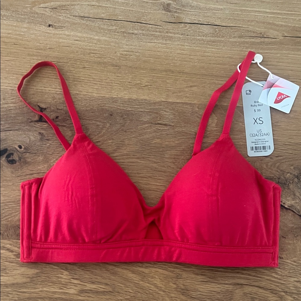 Neiwai Pure Comfort Modal Wireless Bra Red XS 32A 32AA NWT Convertible